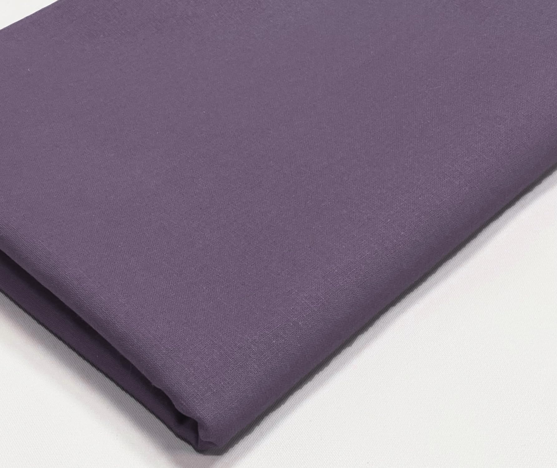 A-Express Plain Cotton Fabric - 60 Inches 150cm Extra Wide Per Metre - 150 GSM Viscose Material - for Clothing, Quilting, Curtain Lining, Sheeting, Costume, Dress, Bedding - Purple 1 Meter — image 1