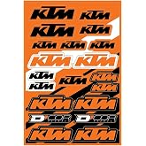 D'cor Visuals KTM 2 Decal Sheet &ndash; 12 Mil Thick Vinyl, Compatible with KTM &ndash; Durable MX Sticker Kit for Dirt Bikes, Trailers, and Gear &ndash; 19&rdquo;x12&rdquo;