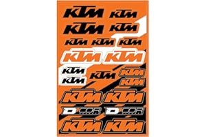 D'cor Visuals KTM 2 Decal Sheet – 12 Mil Thick Vinyl, Compatible with KTM – Durable MX Sticker Kit for Dirt Bikes, Trailers, and Gear – 19”x12”
