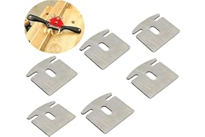LinaLife 6 Pack Sharpen Metal Blade for 9" Adjustable Spokeshave Hand Plane for Woodworking,Wood Craft,Wood Carver,Guitar,Chair Blade Length:45mm(1.78'') Hardness: 58-60HRC