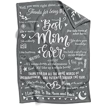 Amazon.com: ifungift Best Mom Ever Blanket From Daughter and Son ...