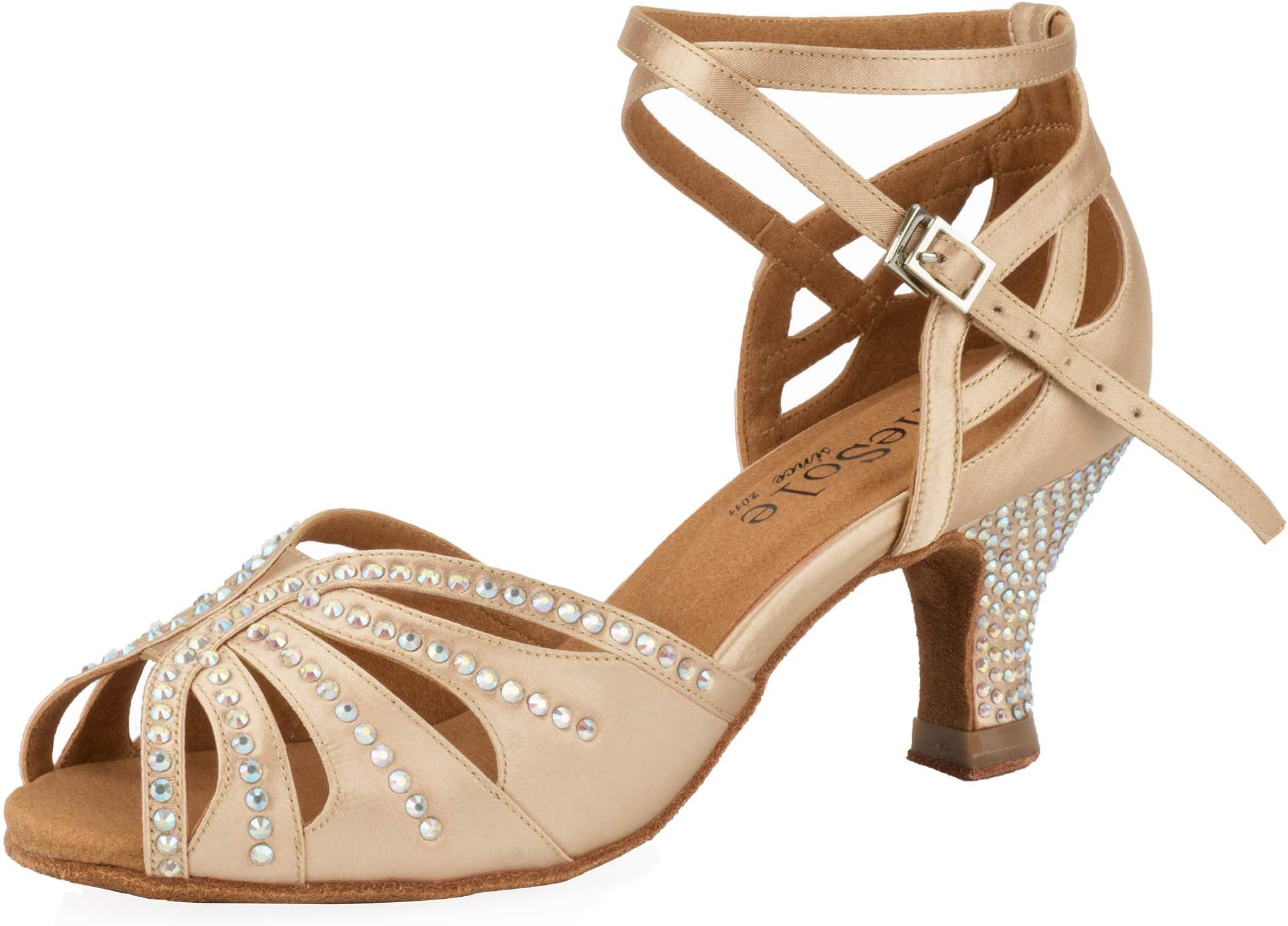 SheSole Women’s Rhinestone Dance Shoes, Super Light for Latin, Salsa, and Ballroom Dancing