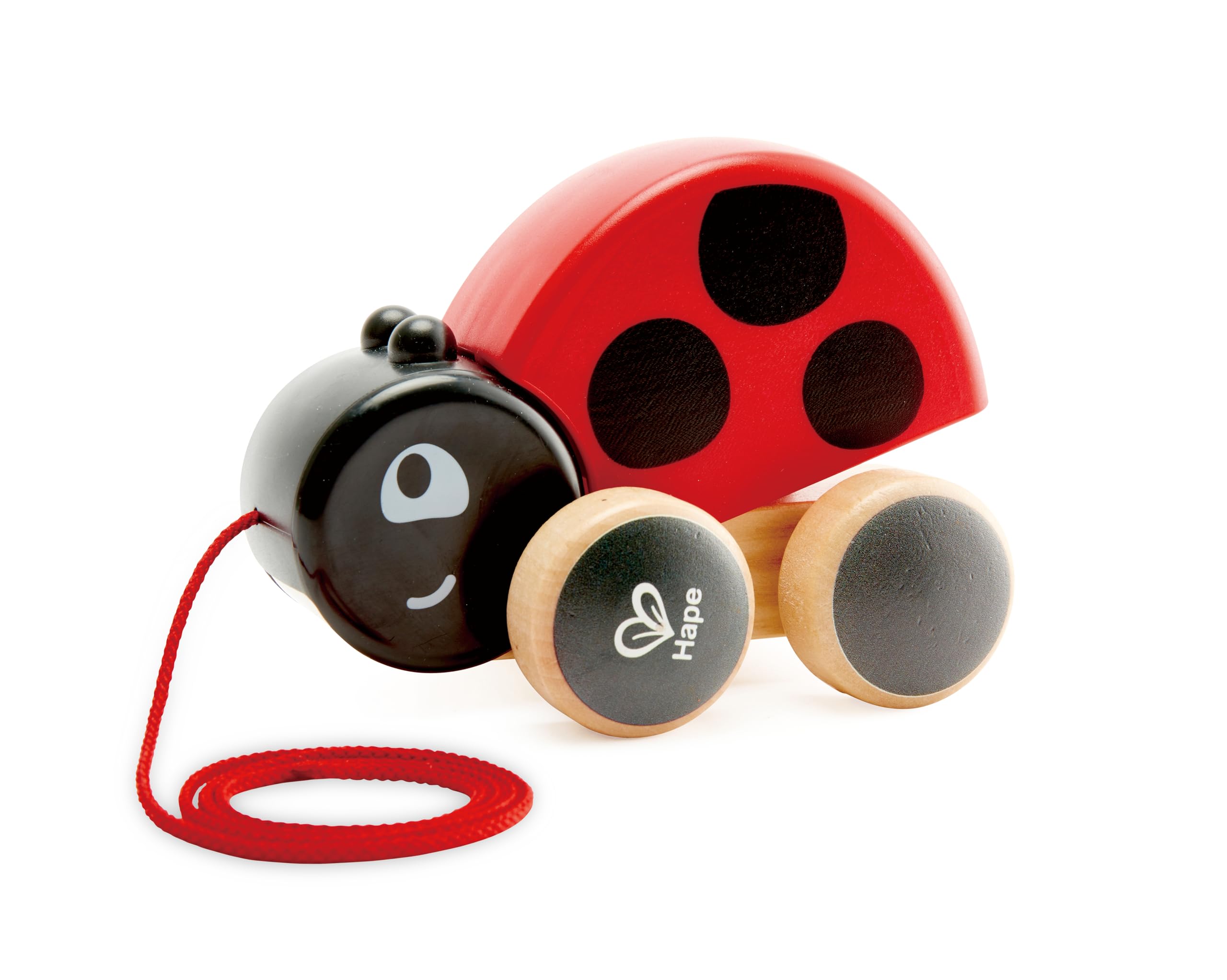 Hape E0362 Ladybug Pull Along Wooden Toy