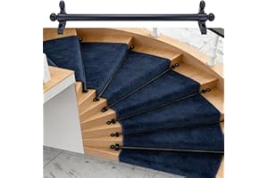 32 in Concert Halls Stair Rods, Custom Size Carpet Runner Rods with Decorative Head, Minimalist Style, for Apartment/Theaters