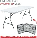 Crystals Heavy Duty 6ft Folding Catering Table with Carry Handle view 6