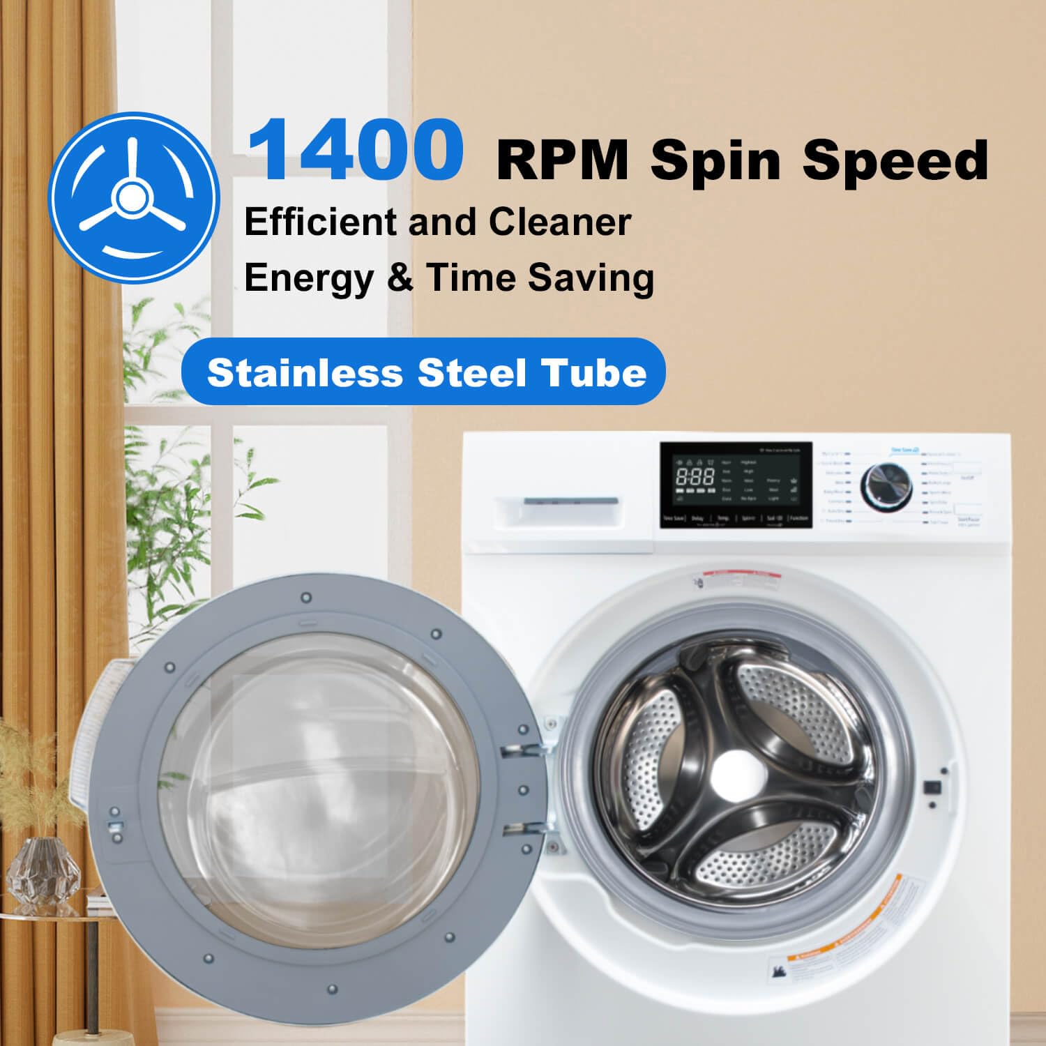 Washer Dryer Combo for RV Ventless, 2.7 cu.ft 120V Portable Washing Machine And Dryer All In One, 24