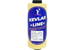 emma kites Kevlar Kite Line 1000Ft 150Lb Braided Kite String Abrasion Resistant Low Stretch Utility Cord for Outdoor Tactical Survival Hiking Camping