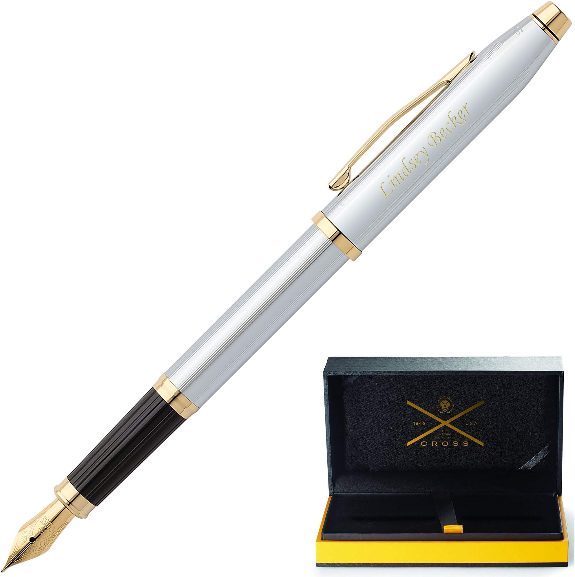 Cross Pen | Personalized/Engraved Cross Century II Medalist Fountain Pen. Custom Engraving from Dayspring Pens Included. Arrives in Premium Cross Gift Box.