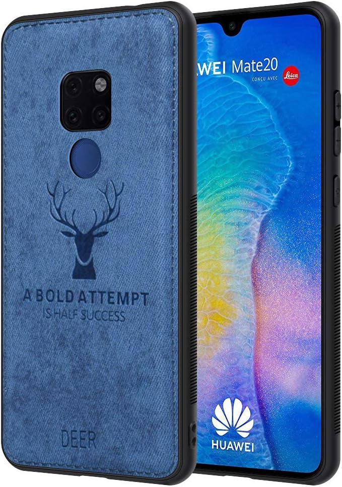 Huawei Mate 20 Case Anti-Scratch Shockproof Protective Smartphone Cover Soft TPU + Cloth Cover for Huawei Mate 20 with 3D Printing Huawei Mate 20 Full Protector Case