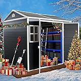 Jaxenor 8x6 FT Resin Storage Sheds Outdoor with