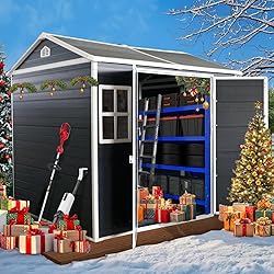 Jaxenor 8x6 FT Resin Storage Sheds Outdoor with