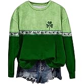 Rkwins St Patricks Day Shirt Women Long Sleeve Graphic Sweatshirts Cute Crewneck Sweatshirt Plus Size Casual Pullover Tops