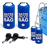 Pool Step Weights, Pool Ladder Weights for Above Ground Pools, Waterproof Sand Bags for Pool Steps with Heavy-Duty Nylon & Handle, Work with Above Ground and in-Ground Pool Steps
