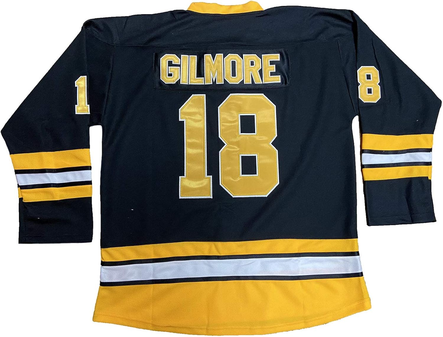 Happy Gilmore #18 Sandler 1996 Movie Ice Hockey Jersey Stitched Men Hockey Jersey Black S-3XL: Clothing