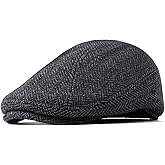 YDO DSNER Newsboy Cap for Men Flat Wool Hats Irish Beret Caps Mens Derby Hat 1920s Mens Dress Hat Herringbone Ivy Cap