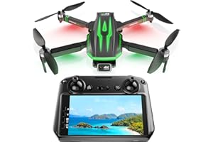 TOPRCBOXS S8 GPS Drones with 4K Camera for Adults Beginners,5 inch HD LCD Screen on Controller,FPV Foldable RC Quadcopter with Follow Me,60 Mins Long Flight Time,Brushless Motor,Auto Return,Under 249g