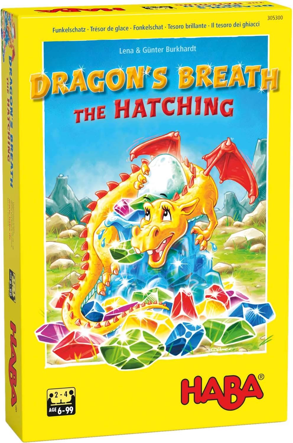 HABA 305300 Dragon's Breath The Hatching - A Sparkling Stone Collection Game for Ages 6+ English Version (Made in Germany)
