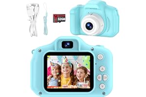 Kids Toy Camera,Hehotoy Digital Camera for Ages 3-10 Boys Girls Children,1080P HD Video Selfie Camera,Christmas Birthday Present for Girls Boys Age 3 4 5 6 7 8 9 10 (Green)