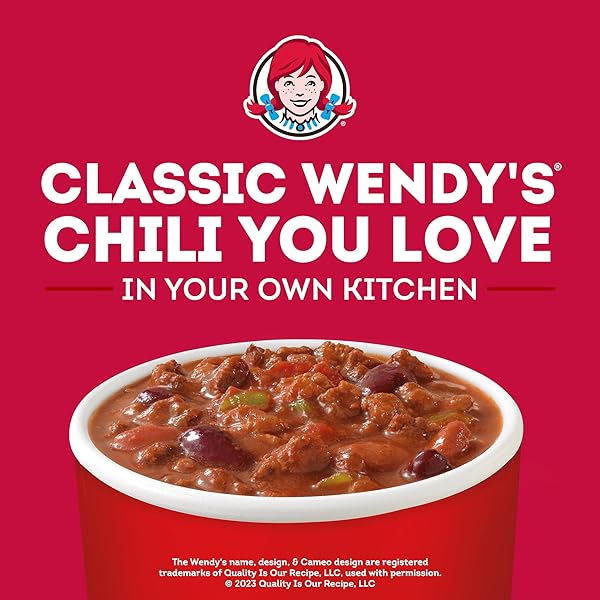 WENDY’S CHILI WITH BEANS, CANNED CHILI, 15 OZ.