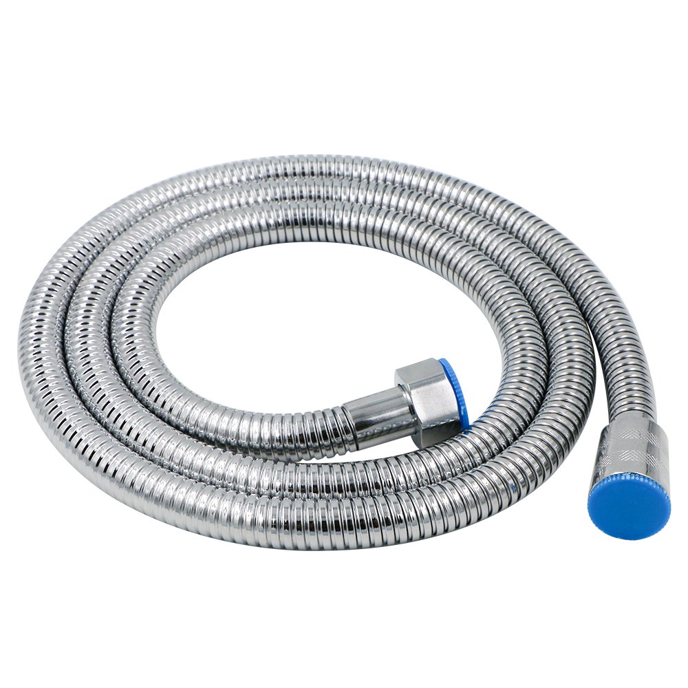Shower Hose, Rusee Replacement Flexible Shower Pipe Anti-Kink Bath Hose Standard Fitting Universal 1.5-Meter (59-Inch) Stainless Steel Double Interlock