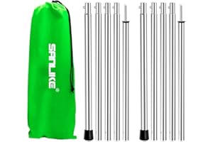 SAN LIKE Tent Poles Telescoping Adjustable tarp Poles for Camping Canopy Awning Shelter Backpacking Hiking -(Adjustable Lengt