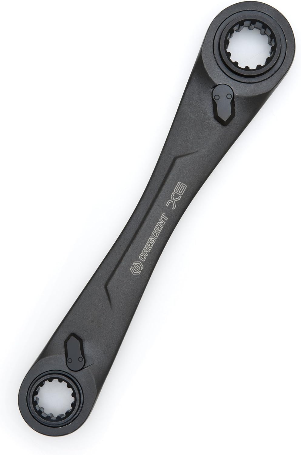Crescent 2 Pc. X6 4-in-1 Black Oxide Spline Ratcheting Metric Wrench Set - CX6DBM2: Home Improvement