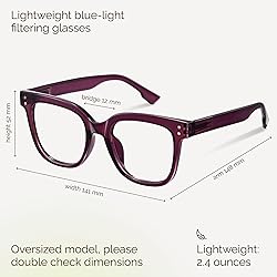 miyya Oversized Blue Light Glasses For