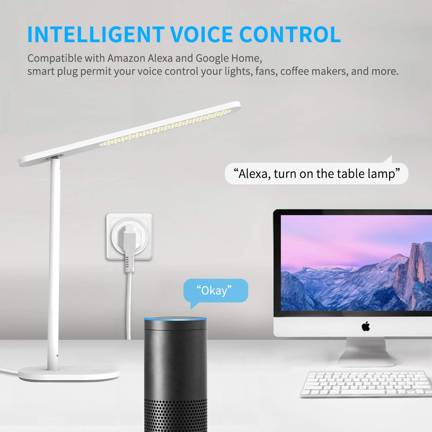 Smart Plug WiFi, TVLIVE 2 Pack Mini Smart Outlet Compatible with Amazon Alexa (Echo,Echo Dot) & Google Home & IFTTT, Wireless Smart Socket Remote Control, Schedule and Timer Function, No Hub Required