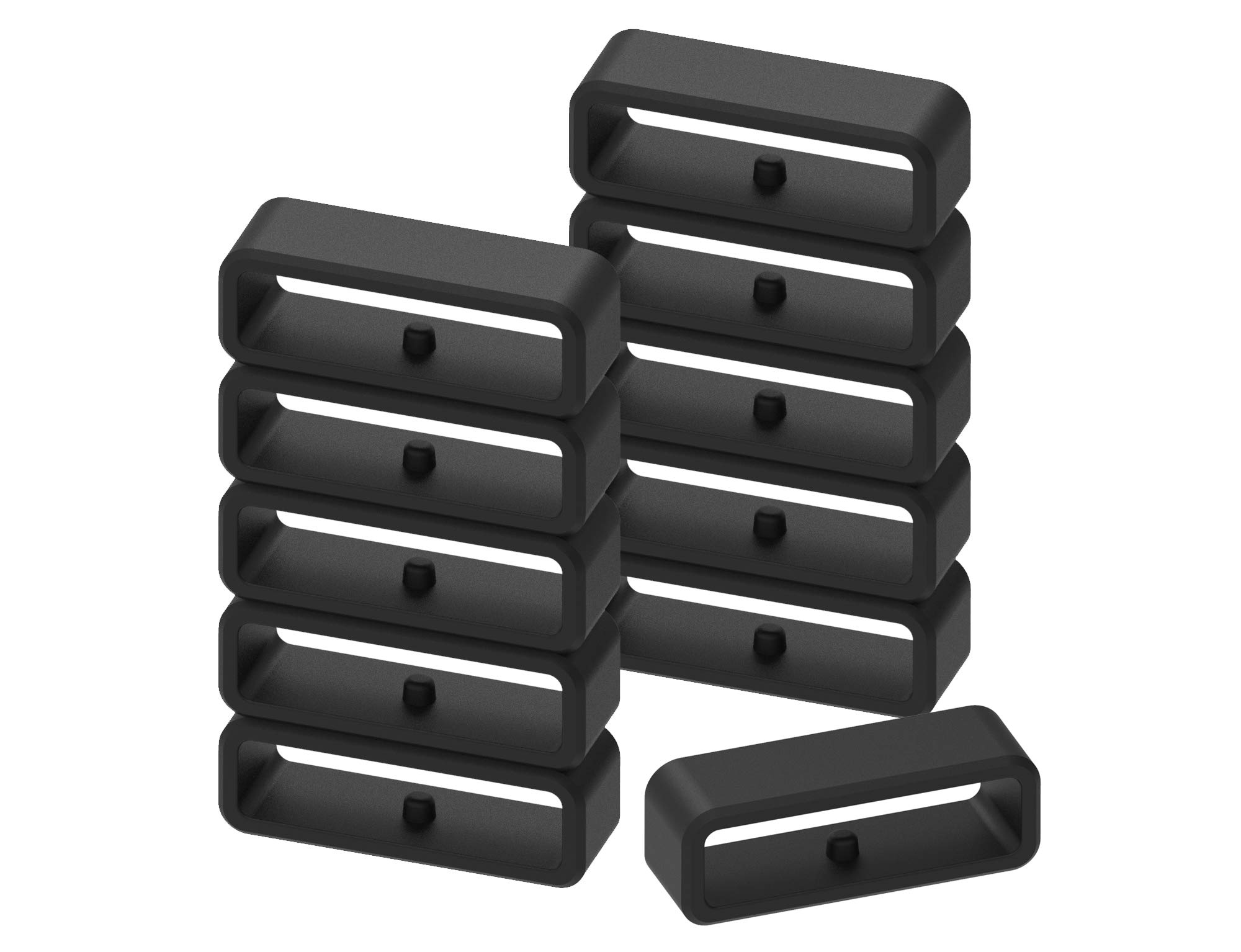 Tencloud Fastener Rings Compatible with Garmin Forerunner 745 Fasteners Security Loop Holder Keeper Retainer Non-Slip Replacement Silicon Ring Connector for Forerunner 745 Smartwatch (Black)