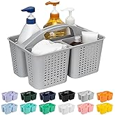 Tiawudi Portable Shower Caddy, Caddy Organizer with Handle, Plastic Shower Basket Hold Soap, Shampoo, Hair Supplies and Beauty Products, Cleaning Supplies Organizer for Home, Dorm, Shelf and Cabinet