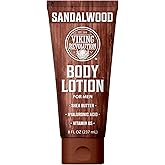 Viking Revolution Sandalwood Body Lotion for Men – Mens Lotion for Dry Skin with Shea Butter, Hyaluronic Acid and Vitamin B5 