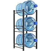 Lifewit 5 Gallon Water Jug Holder, 3 Tier Water Bottle Stand, 3 Slots Heavy Duty Water Dispenser Rack for Gallon Jugs, 126 lb/57 kg Capacity Detachable Water Jug Shelf Organizer for Home/Office Black