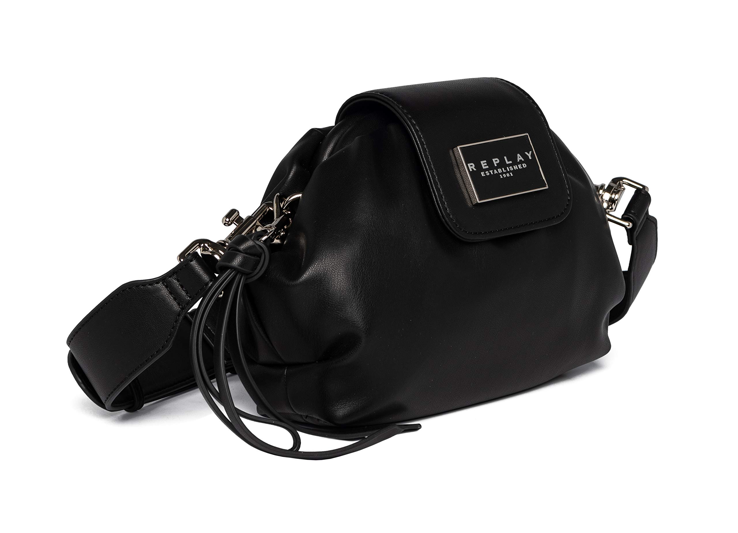 Replay Women's Fw3078 Shoulder Bag, 098 Black, UNIC