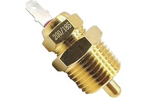 HISPORT Electric Engine Cooling Fan Thermostat Temperature Sensor Switch with 3/8" Pipe Thread, 185 to 200 Degree Electric Engine Cooling Fan Thermostat Temperature Sensor Switch, Fits 10" 12" 14" 16 Fan