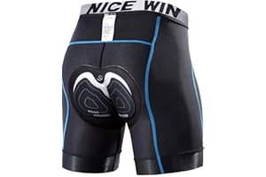 NICEWIN Mens 4D Padded Bike Shorts Anti-slip Leg Cycling Underwear Wide WaistBand Biking Bicycle Motorcycle Underpants