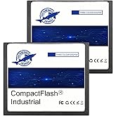 Dogfish Compact Flash Memory Card 2GB 2 Pack High Performance Industrial CF Type I Card FAT16 for Industrial Equipment and Vintage Digital Cameras