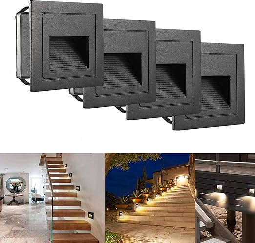 Cristal Resistente Al Agua Luz Led De Aluminio Para Escaleras Lampara De Pared Con Caja Empotrada Luz De Escalera 3 W Blanco Calido Ip65 Subosi 230 V Iluminacion Empotrable Iluminacion Magic Car Garage Ch