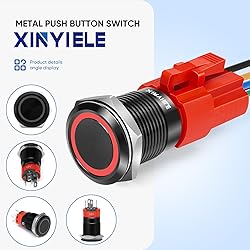 XINYIELE 16MM Latching 12V Push Button Switch On