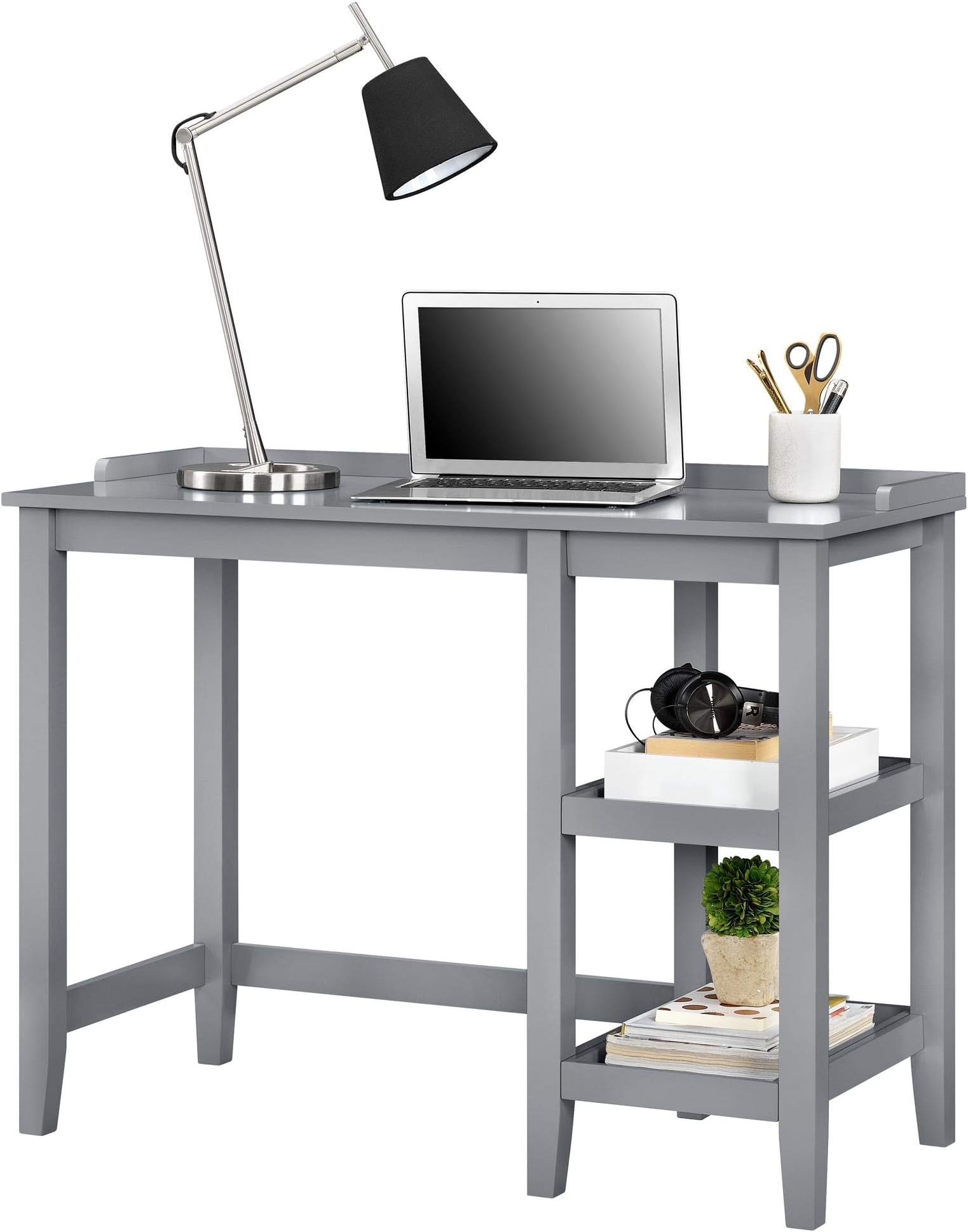 Ameriwood Home Eleanor Pedestal Desk, Gray