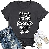 IFQ Womens Dog Mom Shirt Puppy Paw Dogs Lover T-Shirt Pet Pup Owner Short Sleeve Tee