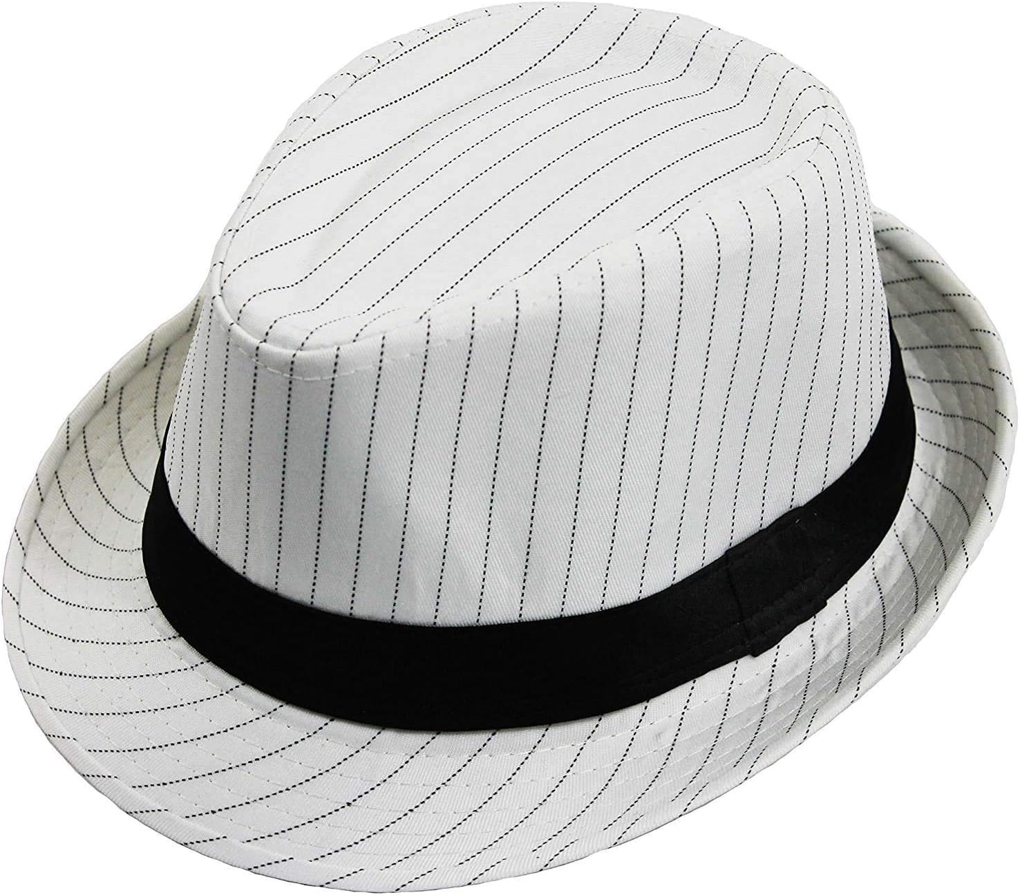 ADULTS 1920S GANGSTER ACCESSORY SET. 7 PIECE AL CAPONE FANCY DRESS KIT. 20S GANSTER FANCY DRESS ACCESSORY KIT. COLOUR: WHITE PINSTRIPE SET - Image 5