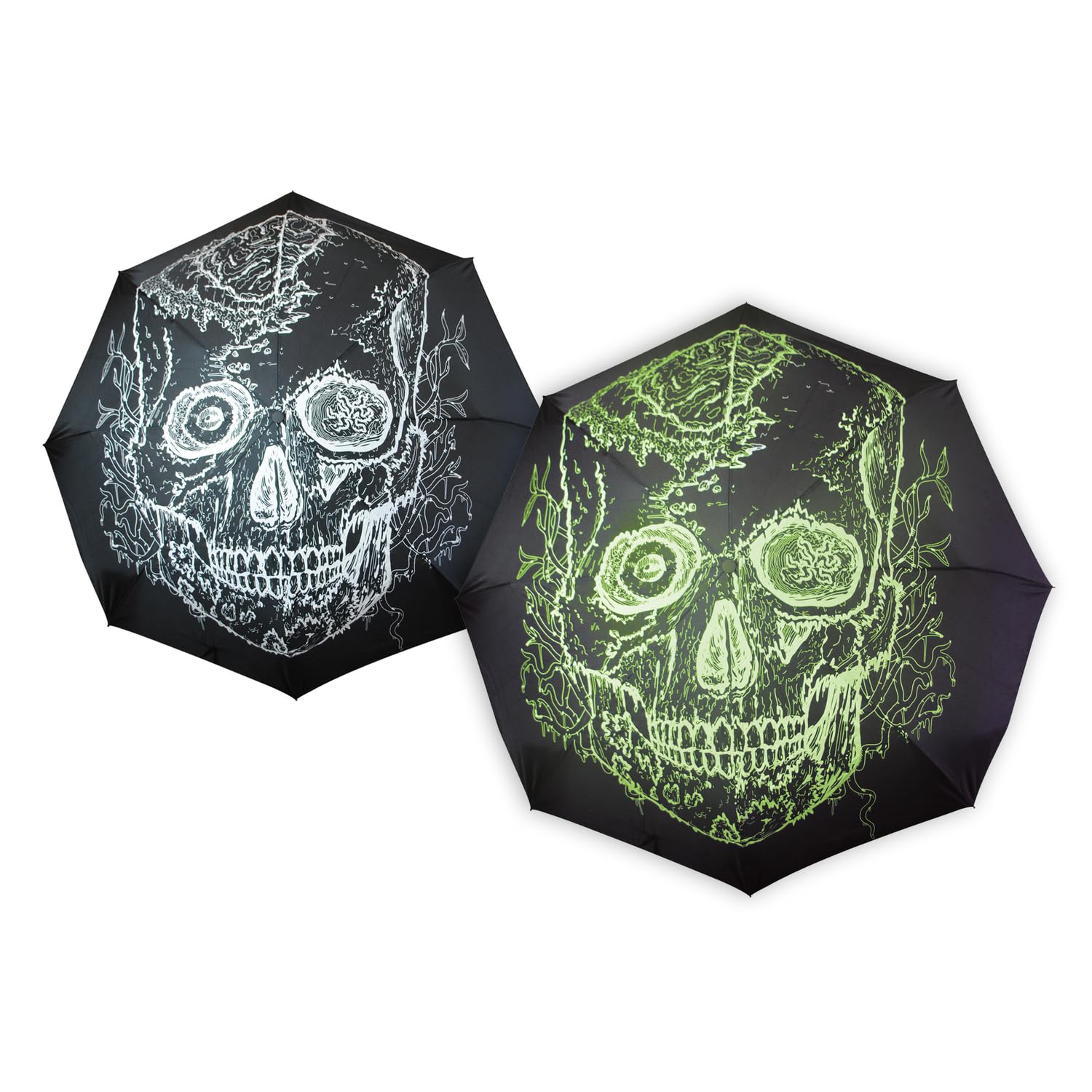 Skull Umbrella Glow in The Dark