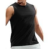 MIER Men's Tank Tops Cotton Sleeveless Muscle Shirts for Workout Running Athletic Gym Lounge Casual, Breathable