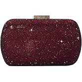 Boutique De FGG Mini Rhinestone Clutch Purse,Evening Bags and Clutches for Women Formal,Crystal Clutch Bag Wedding Handbags
