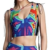 Y2K Tops Rave Outfits for Women, Concert Going Out Cute Festival Sexy Tops Y2K Clothes, Sleeveless Tank Tops for Club Party