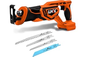 L1NXIXI Cordless Reciprocating Saw for DEWALT 20V MAX Battery, Brushless Electric Recip Saw with 4 Blades, 0-2800 SPM Variable Speed, Tool-Free Blade Change, for Wood/PVC/Metal Cutting