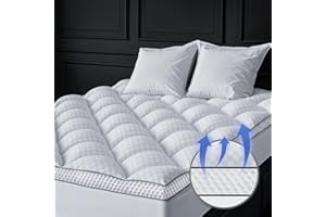 3 Inch Ultra Plush Memory Foam Mattress Topper Queen for Back Pain, Extra Thick Soft Pillow Top Queen Mattress Topper with 4X