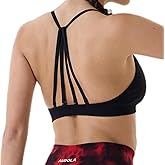 AUROLA Mercury Workout Sports Bras Women Athletic Removable Padded Backless Strapy Minimal Crop Top