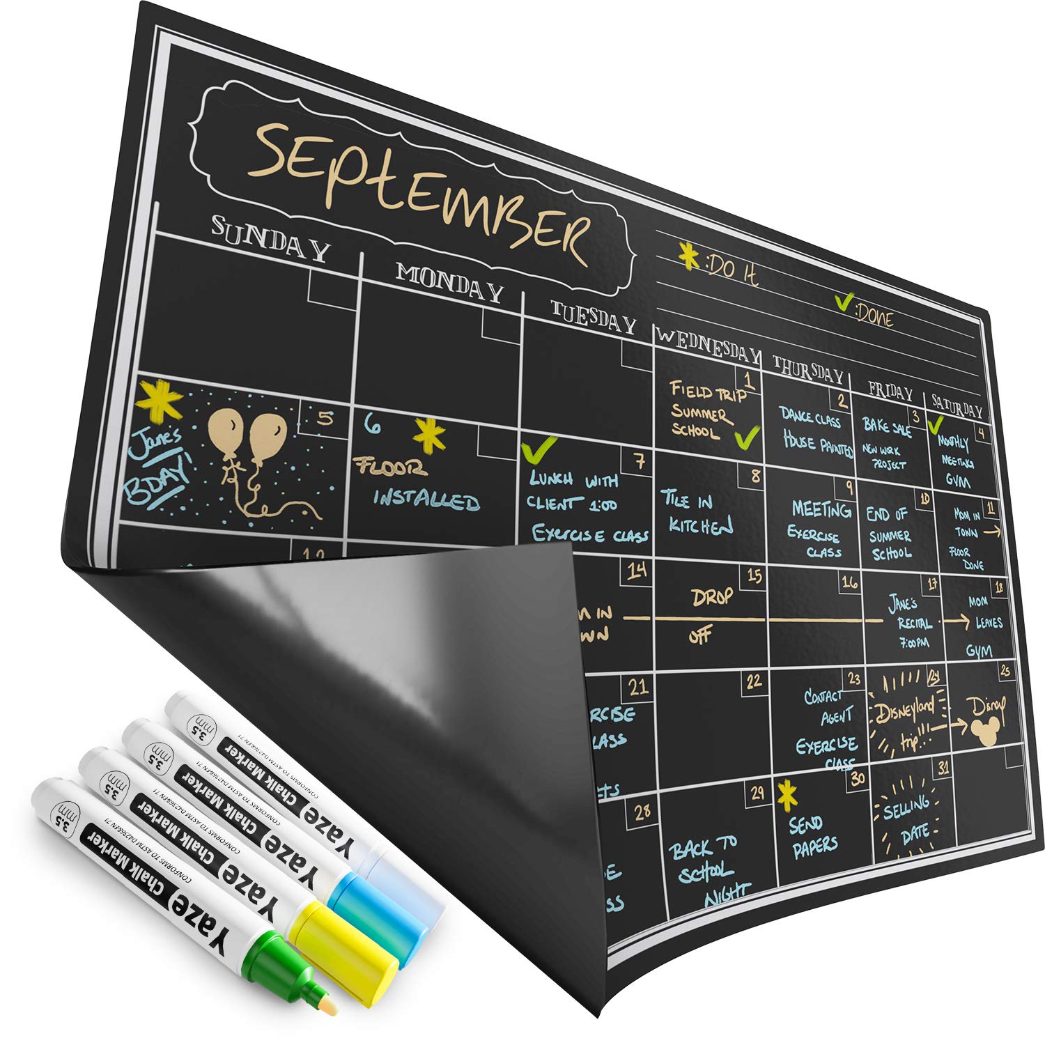 Which Is The Best Magnetic Chalkboard Calendar For Refrigerator Home