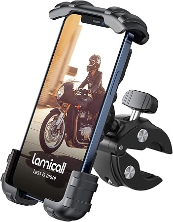 Amazon 21改良版 片手操作 自転車用 スマホ ホルダー スタンド Lomicall ロードバイク ワンタッチ スマートフォンホルダー クロスバイク バイク すまほ ホルダー サイクリング フォルダー バイク用 スマホ固定 携帯 置き 携帯電話 ケータイ Bike Phone Mount